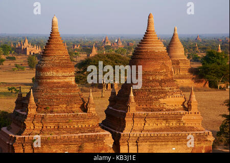 Tempio complesso bagan, myanmar, asia Foto Stock