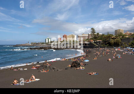 Puerto de la Cruz, Playa Jardin, Foto Stock