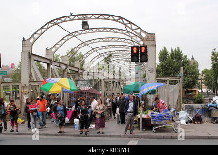 Il CILE, Santiago, Rio Mapocho, Foto Stock