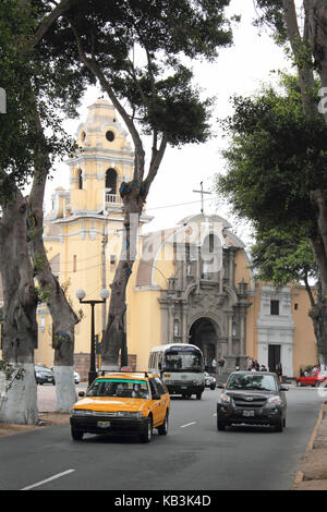 Il Perù, Lima, barranco, iglesia la santisima cruz, Foto Stock