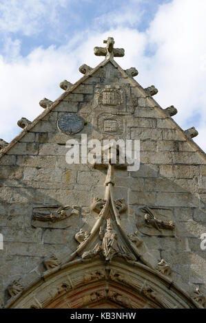 Francia, Saint Herbot, cappella tardo gotica di St Herbot Foto Stock