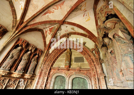 Francia, Saint Herbot, cappella tardo gotica di St Herbot Foto Stock