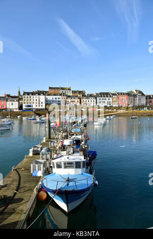 Francia, Finisterre, DOUARNENEZ, rosmeur Harbour Foto Stock