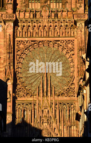 Francia, Bas Rhin, Strasburgo, città vecchia sono classificati come patrimonio mondiale dall'UNESCO, la cattedrale di Notre Dame Foto Stock