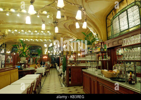 Francia, Meurthe et Moselle, Nancy, la brasserie Flo excelsior costruito nel 1910, l'art nouveau Foto Stock