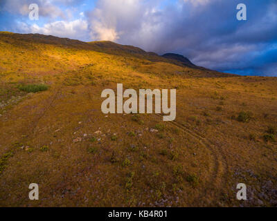 Una veduta aerea di nyanga national park, Zimbabwe. Foto Stock