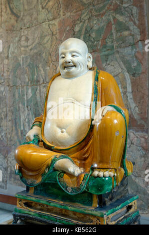 Regno Unito, Londra, Bloomsbury, British museum, gres figura di budai, il grasso monaco sorridente, dinastia Ming, 1486 annuncio Foto Stock