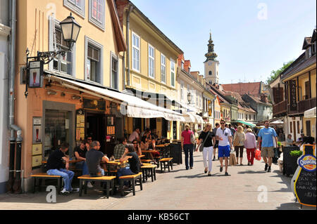 Croazia, Zagabria, città vecchia, kaptol, tkalciceva street Foto Stock