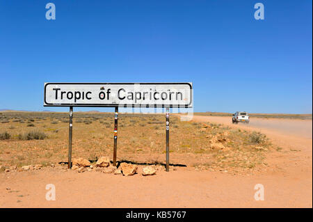 La Namibia, regione di khomas, la strada per solitaire, tropico del capricorno Foto Stock