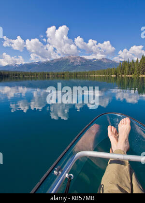 Relax in una canoa in vetro Foto Stock