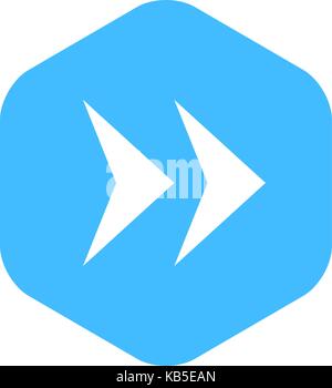 Utilizzare in tutti i vostri disegni. freccia accedi esagono icona creata in stile piatto. rapido e facile recolorable elemento grafico in illustrazione vettoriale Illustrazione Vettoriale