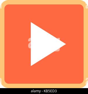 Utilizzare in tutti i vostri disegni. segno di freccia in gioco square icona creata in stile piatto. facile e veloce grafica recolorable in illustrazione vettoriale Illustrazione Vettoriale