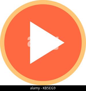 Utilizzare in tutti i vostri disegni. segno di freccia nella circolare icona Riproduci creato in uno stile piatto. facile e veloce grafica recolorable in illustrazione vettoriale Illustrazione Vettoriale