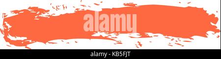 La vernice rossa spazzolata schizzo di inchiostro disegno creato nella tecnica artigianale. rapido e facile recolorable elemento grafico in illustrazione vettoriale Illustrazione Vettoriale