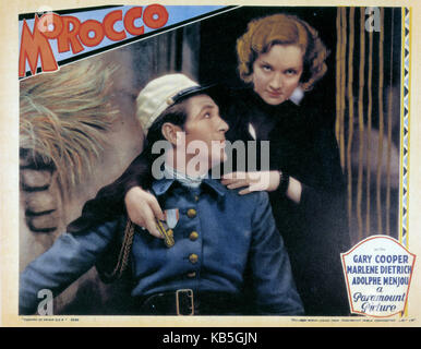 Marocco 1930 Paramount Pictures film con Gary Cooper e Marlene Dietrich Foto Stock