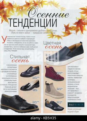 L'interno della rivista russa "burda'. Foto Stock