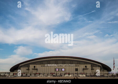 Madrid, Spagna. 27Sep. 2017. Atletico de Madrid wanda metropolitano stadium in anticipo di champions league contro il Chelsea di Madrid in Spagna. Credito: Marcos del mazo/alamy live news Foto Stock