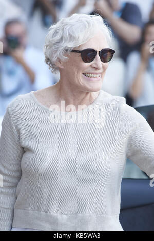 San Sebastian, Euskadi, Spagna. 28 Sep, 2017. glenn close è visto arrivare a maria cristina hotel durante il sessantacinquesimo san sebastian international film festival il 28 settembre 2017 a san sebastian, Spagna credit: jack abuin/zuma filo/alamy live news Foto Stock