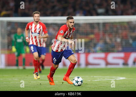 Madrid, Spagna. 27Sep, 2017. koke (atletico) calcio/calcetto : uefa champions league mtchday 2 gruppo c match tra il Club Atletico de Madrid 1-2 Chelsea fc al Estadio metropolitano di Madrid in Spagna . credito: mutsu kawamori/aflo/alamy live news Foto Stock