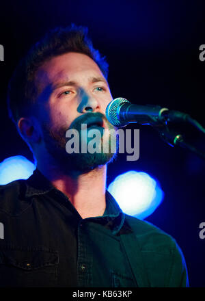 Matt lino, il fattore X, cantautore, Performing Live © Clarissa Debenham / Alamy Foto Stock