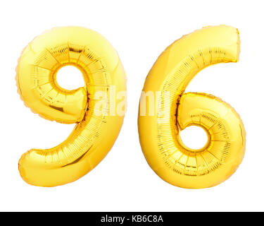Numero aureo 96 novanta sei fatta di palloncino gonfiabile Foto Stock