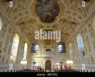 Grande witley chiesa parrocchiale, Worcester Road, Great witley, worcestershire, ornato interno barocco Foto Stock
