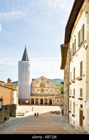 Il Duomo, la cattedrale, Spoleto, provincia di Perugia, Umbria Foto Stock