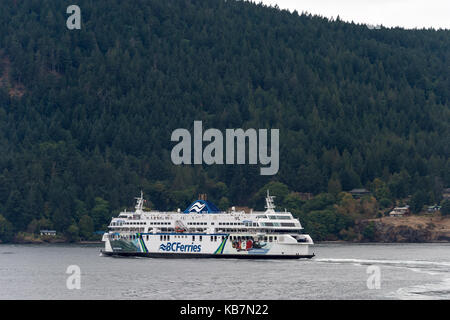 British Columbia, Canada - 12 settembre 2017 : i servizi di BC Ferry Coastal Celebration sulla rotta Swartz Bay-Tsawwassen Foto Stock