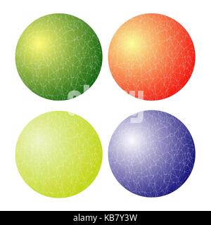 Serie di sfere colorate Illustrazione Vettoriale