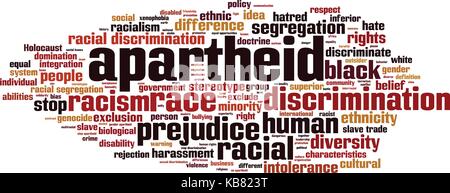 L apartheid parola concetto cloud. illustrazione vettoriale Illustrazione Vettoriale