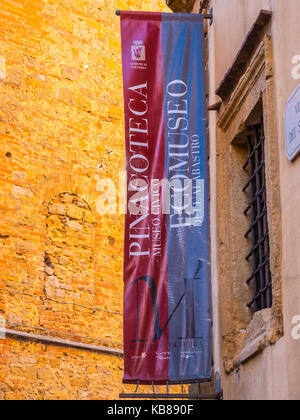 I musei nel centro della città di Volterra - una attrazione turistica - Volterra / toscana italia - 14 settembre 2017 Foto Stock