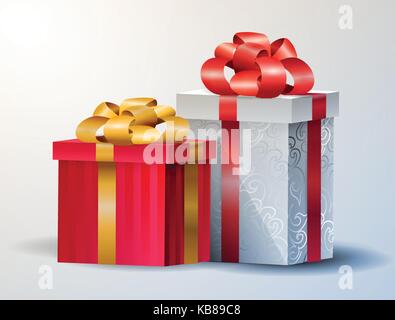Vettore scatole regalo illustrazione Illustrazione Vettoriale