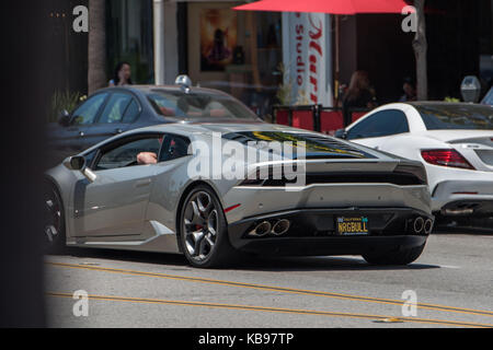 Super auto per le strade di Los Angeles Foto Stock