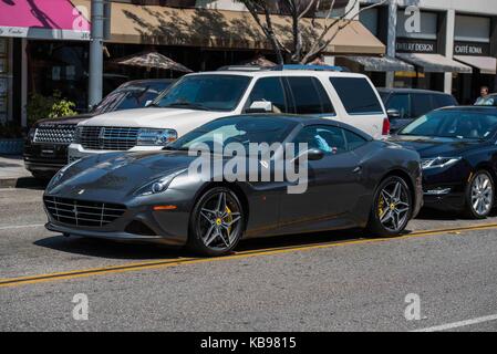 Super auto per le strade di Los Angeles Foto Stock