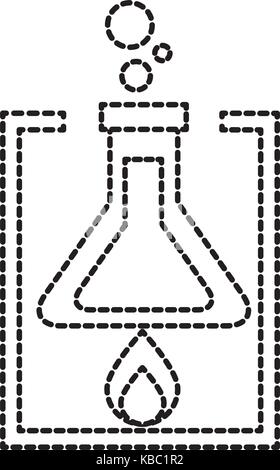 Scuola test di laboratorio il tubo fiamma ardente esperimento Illustrazione Vettoriale