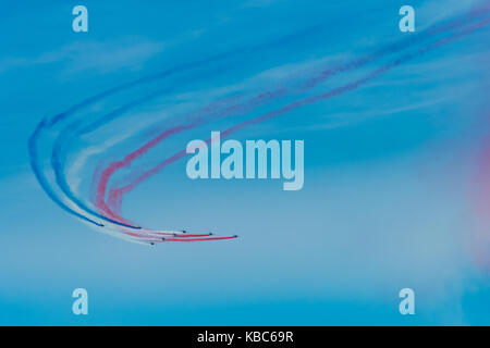 Airshow di festa al cel lleida barcelona, Spagna, Dassault-dornier alpha jet Patrouille de France Foto Stock