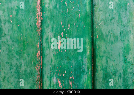 Il vecchio di legno verde o di sfondo texture. Foto Stock