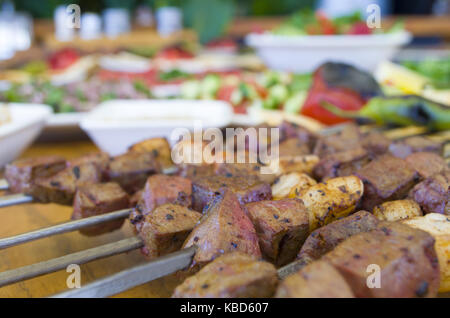 Fegato Sish Kebab menu Foto Stock
