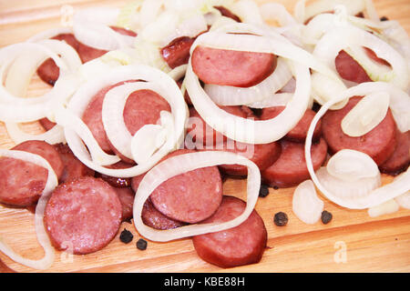 Salsicce, salsiccia per pizza, São Paulo, Brasile. Foto Stock