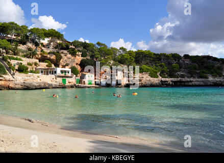 Cala Llombards vista sull'isola delle Baleari Mallorca in Spagna Foto Stock