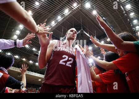 Nick fazekas (brave tuoni), 29 settembre 2017 - basket : 2017-18 b.lega b1 gioco tra kawasaki brave thunders - nagoya diamond delfini a Roppongi Hills arena a Tokyo in Giappone. (Foto di Giovanni osada/aflo sport) Foto Stock