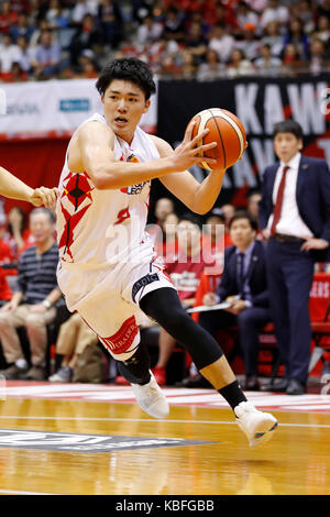 Shuto ando (diamond delfini), 29 settembre 2017 - basket : 2017-18 b.lega b1 gioco di apertura tra kawasaki brave thunders - nagoya diamond delfini di todoroki arena di kanagawa, Giappone. (Foto di Giovanni osada/aflo sport) Foto Stock