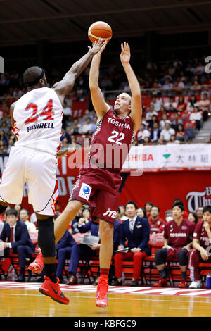 Nick fazekas (brave tuoni), 29 settembre 2017 - basket : 2017-18 b.lega b1 gioco di apertura tra kawasaki brave thunders - nagoya diamond delfini di todoroki arena di kanagawa, Giappone. (Foto di Giovanni osada/aflo sport) Foto Stock