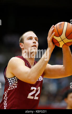 Nick fazekas (brave tuoni), 29 settembre 2017 - basket : 2017-18 b.lega b1 gioco di apertura tra kawasaki brave thunders - nagoya diamond delfini di todoroki arena di kanagawa, Giappone. (Foto di Giovanni osada/aflo sport) Foto Stock