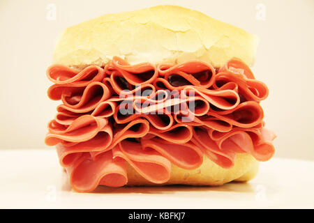 Sandwich, bologna, pane, São Paulo, Brasile. Foto Stock