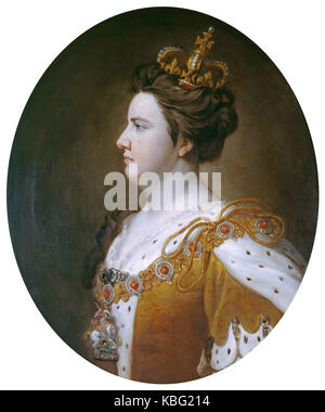 Anne, REGINA DI GRAN BRETAGNA (1665-1714) dipinta da Godfrey Kneller Foto Stock