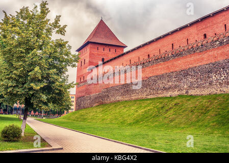 Bielorussia: lida, castello di lyda in estate Foto Stock