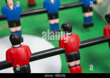 Close-up della tabella di gioco del calcio Foto Stock