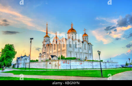 La cattedrale della Dormizione di Vladimir, Russia Foto Stock