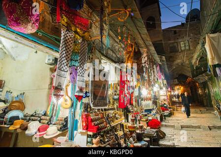 Quartiere Cristiano fo la città vecchia di Gerusalemme Foto Stock